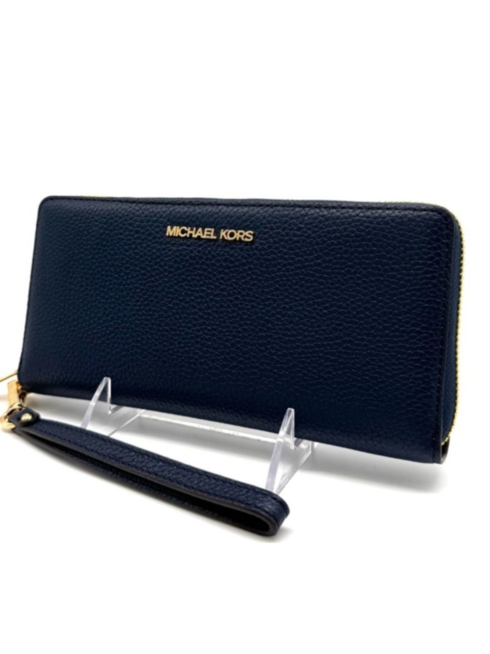 Michael Kors Large Continental Wallet Navy Blue - Picture 3 of 8